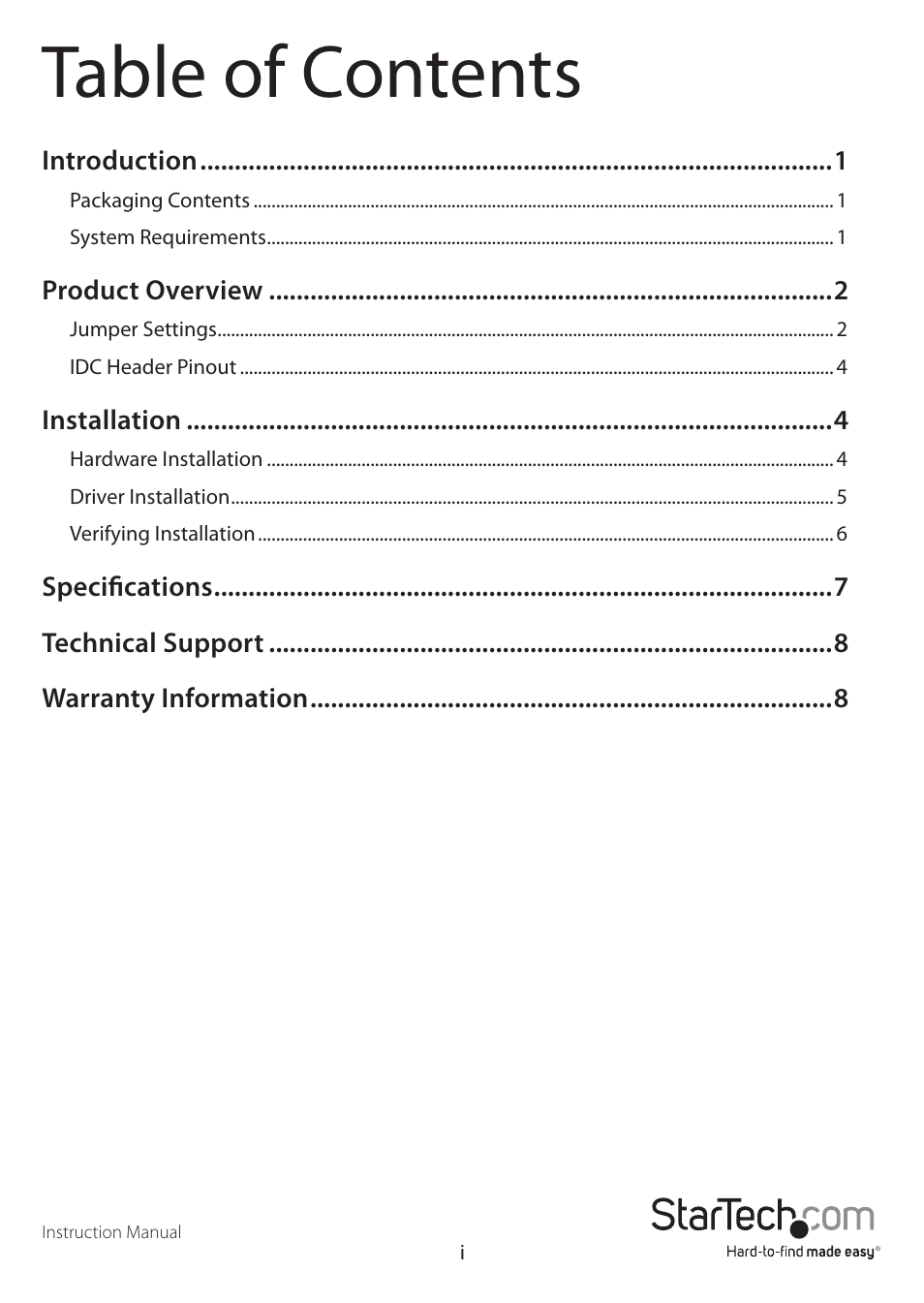 StarTech.com PEX4S553S User Manual | Page 3 / 12