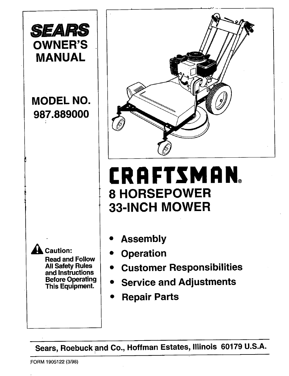 Craftsman 987.889000 User Manual | 52 pages
