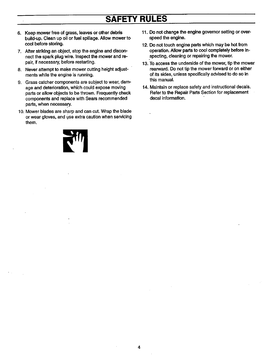 Safety rules | Craftsman 987.889000 User Manual | Page 4 / 52