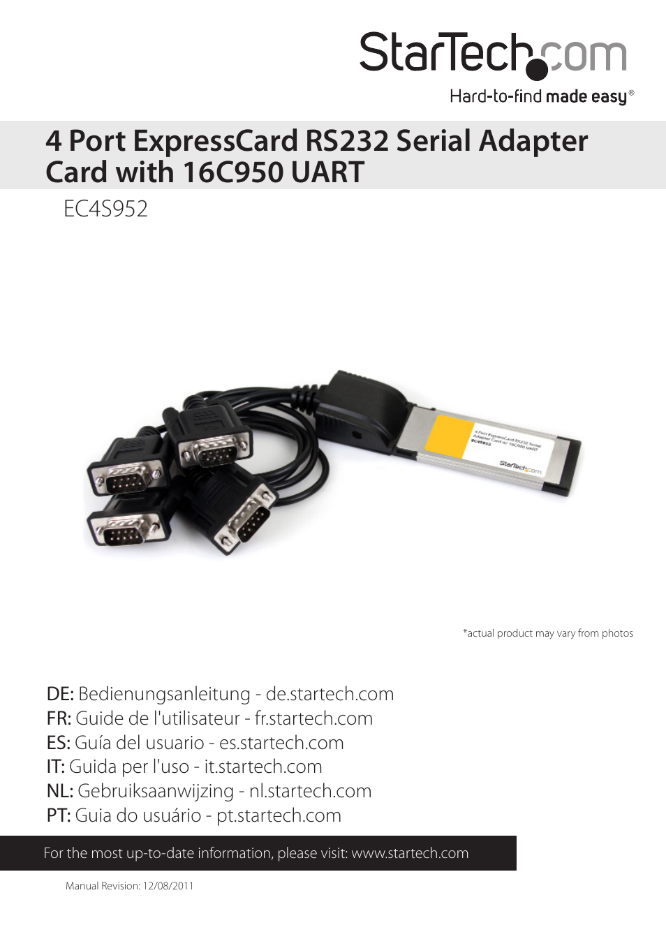 StarTech.com EC4S952 User Manual | 9 pages