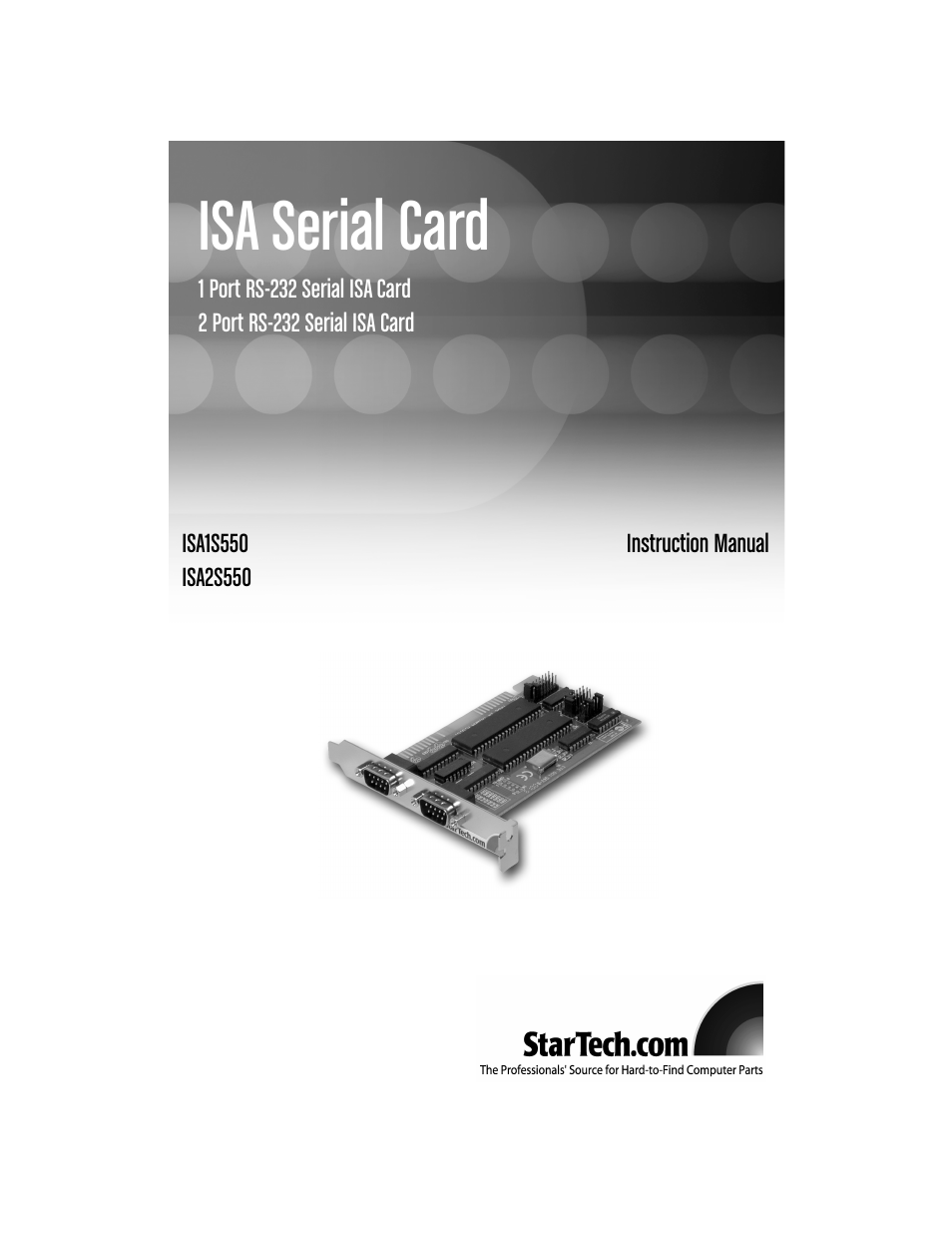 StarTech.com ISA2S550 User Manual | 10 pages