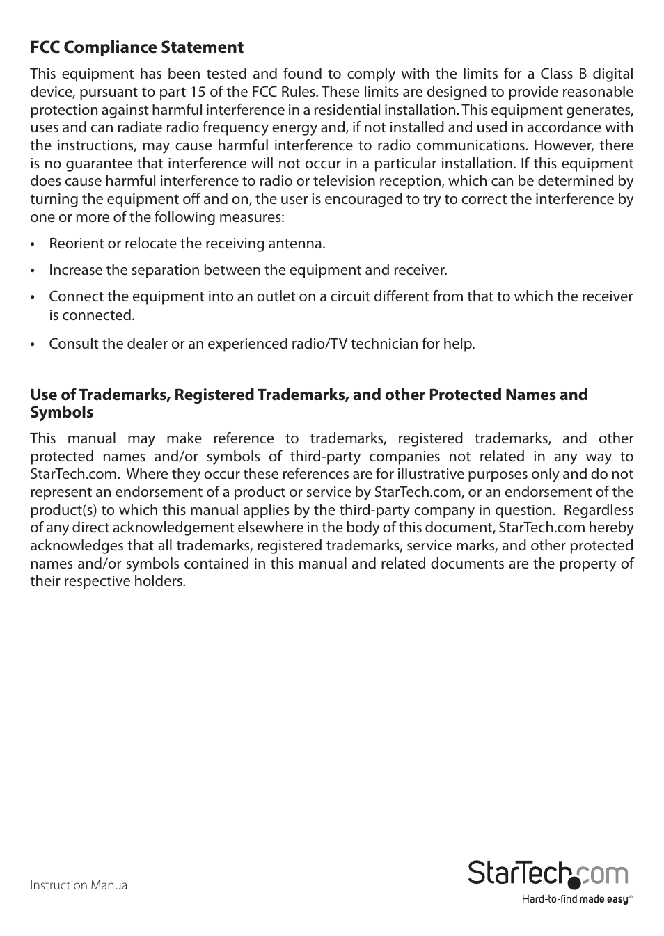 StarTech.com EC1S232U2 User Manual | Page 2 / 8