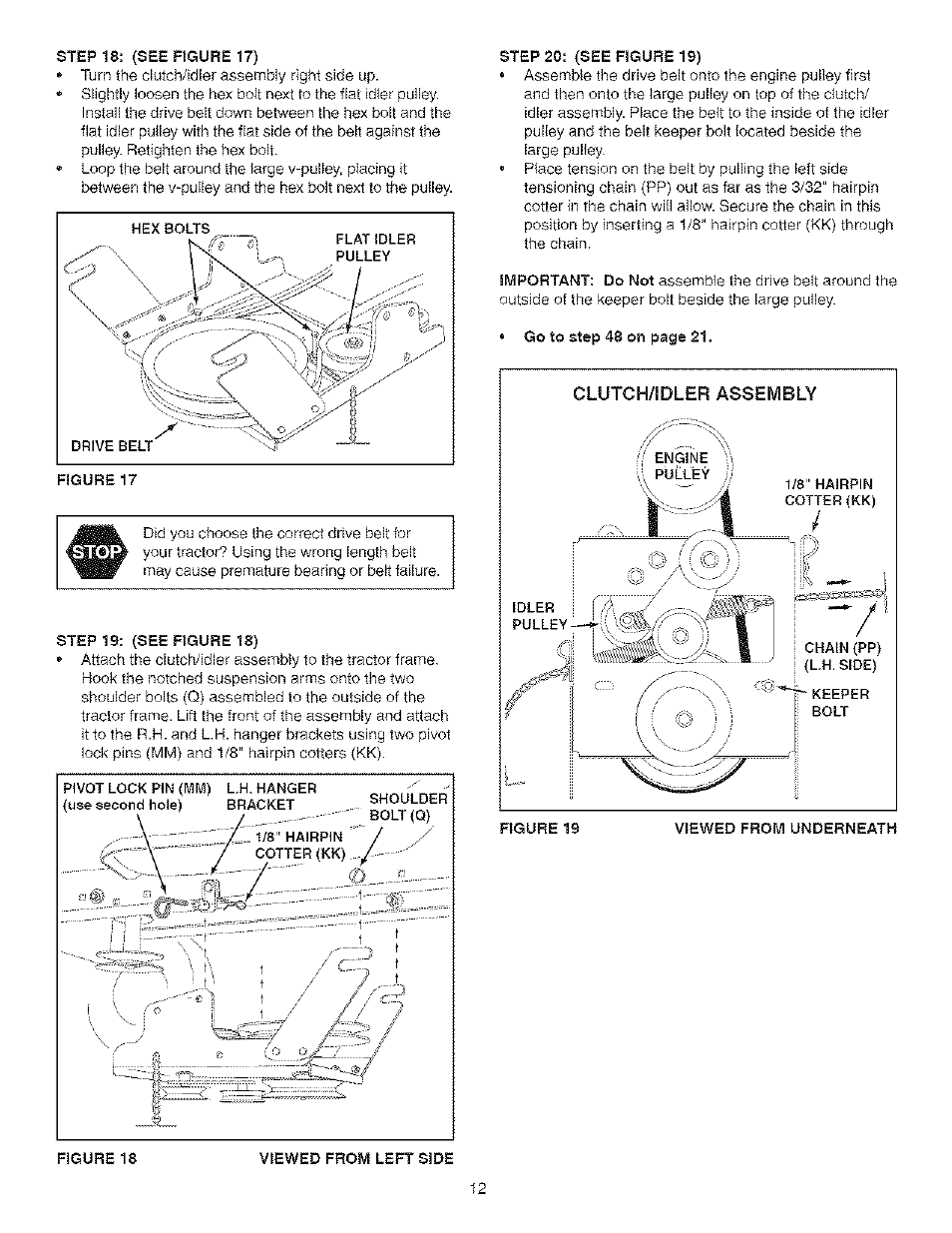 Step 19: (see rgure 18, Step 20: (see rgure 19) | Craftsman 486.24838 User Manual | Page 12 / 40