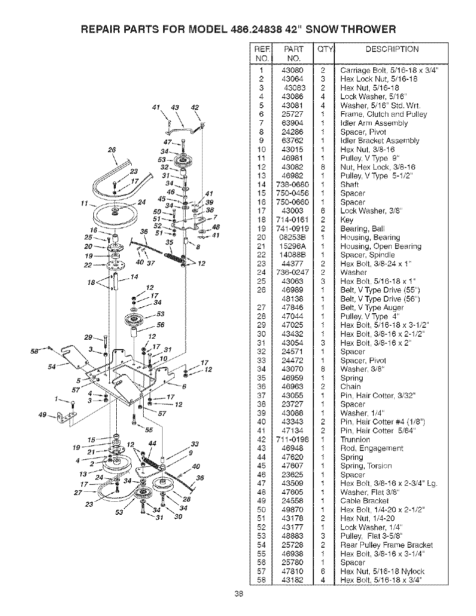 Craftsman 486.24838 User Manual | Page 38 / 40