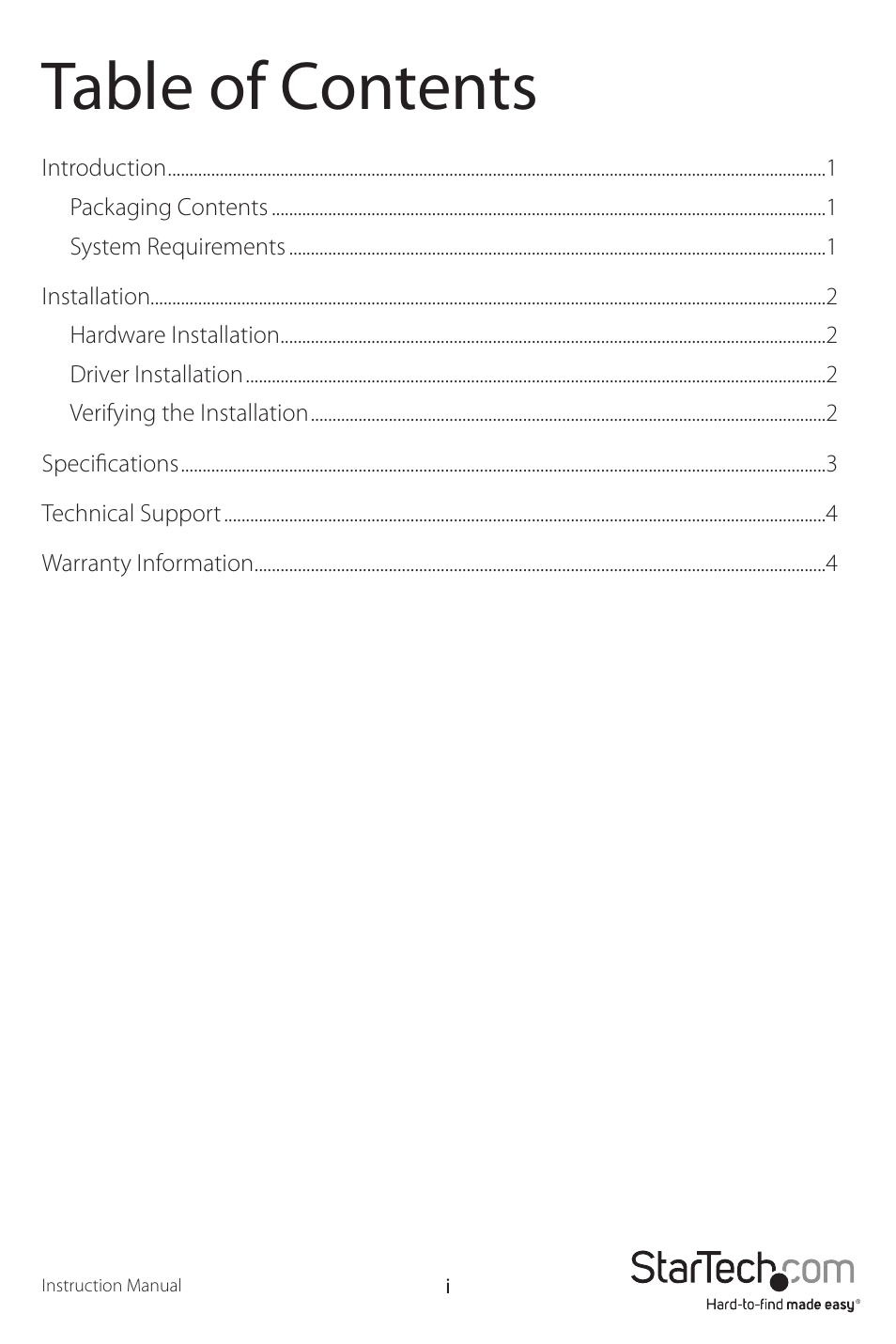 StarTech.com PEX1S1PMINI User Manual | Page 3 / 8