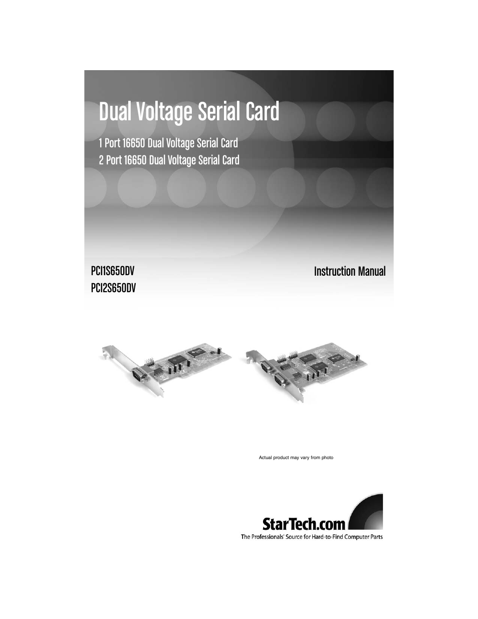 StarTech.com PCI2S650DV User Manual | 10 pages