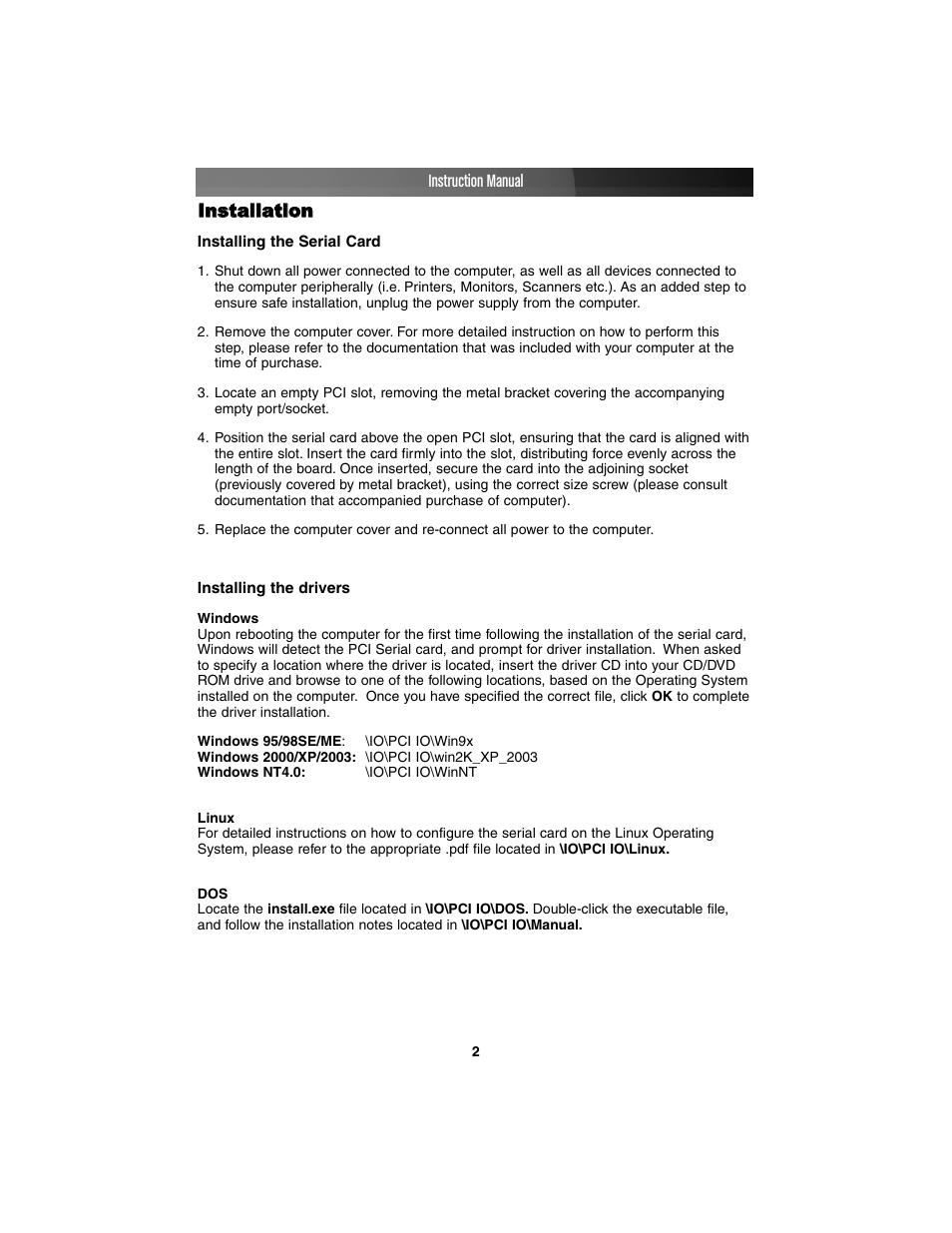 StarTech.com PCI2S650DV User Manual | Page 5 / 10