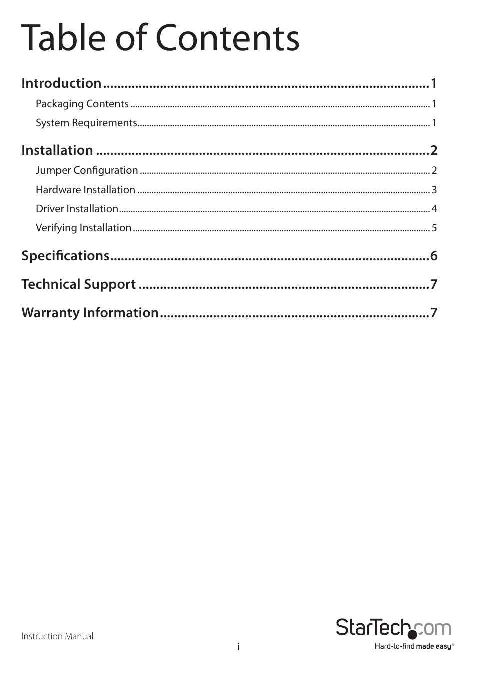 StarTech.com PEX2S952PW User Manual | Page 3 / 11
