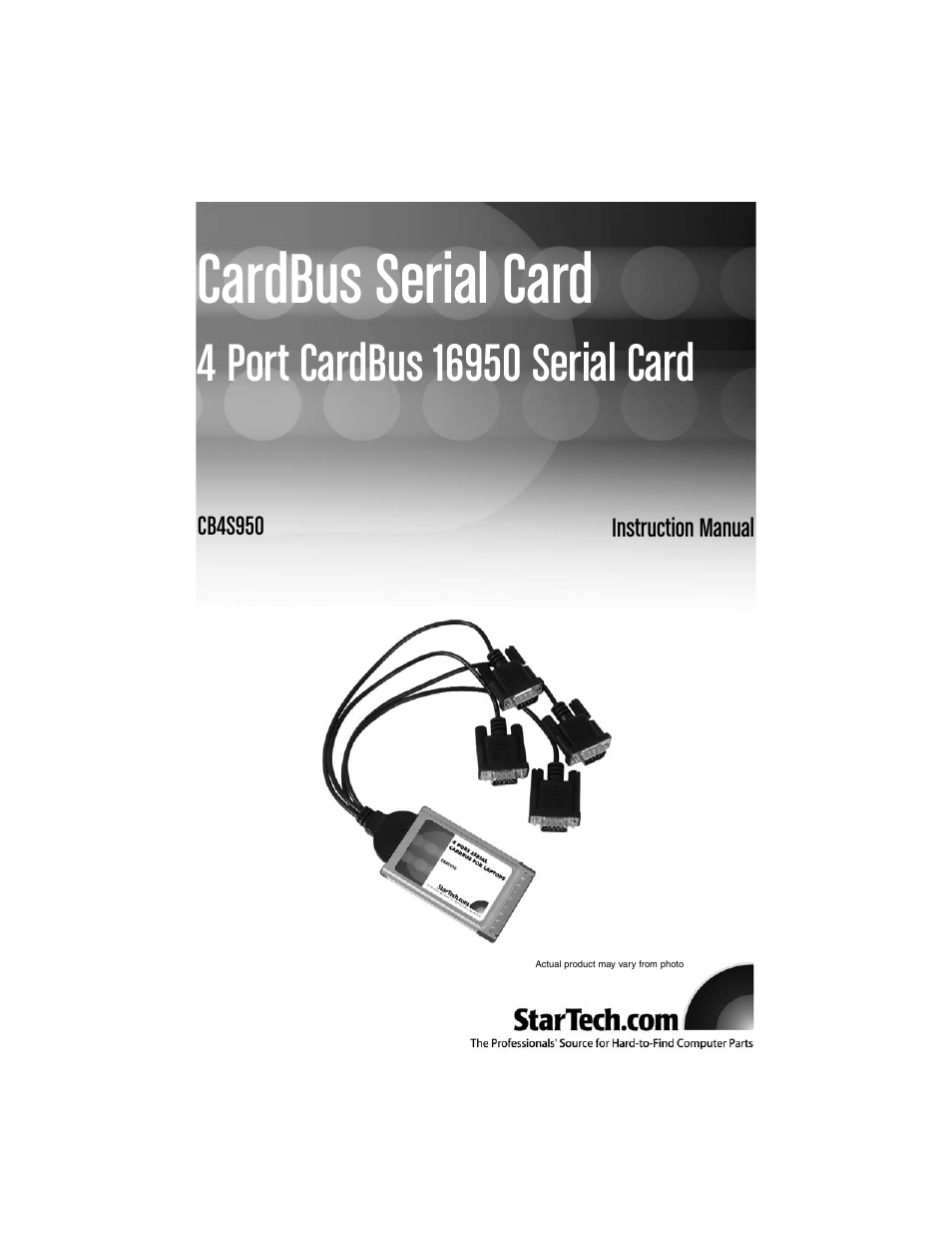 StarTech.com CB4S950 User Manual | 9 pages