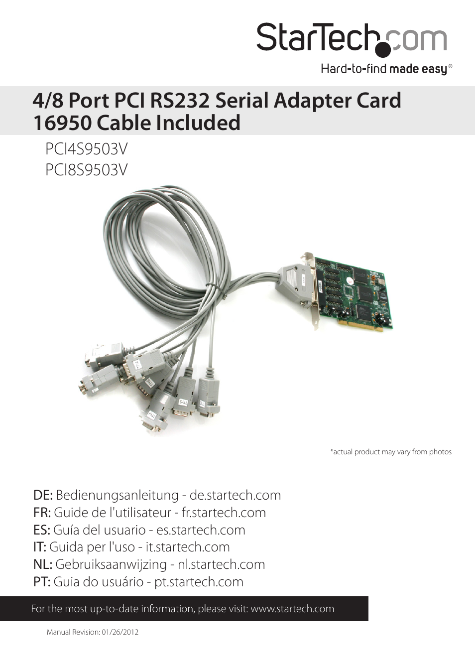 StarTech.com PCI8S9503V User Manual | 14 pages