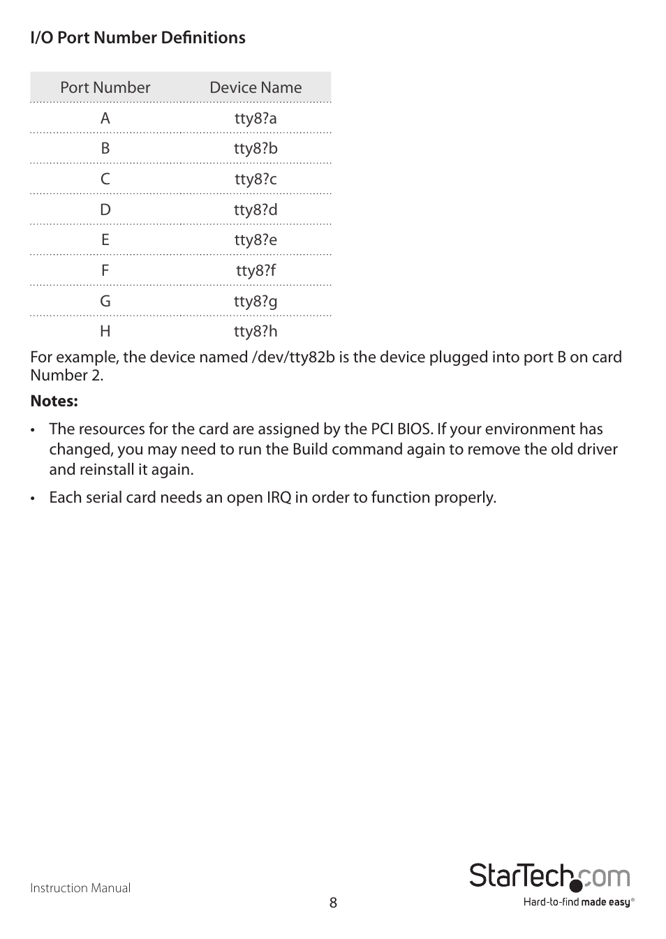 StarTech.com PCI8S9503V User Manual | Page 11 / 14