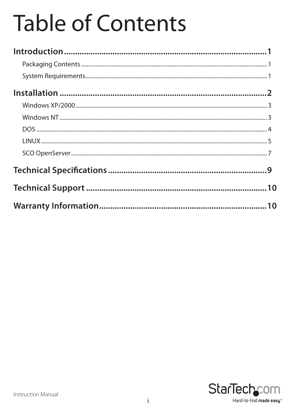 StarTech.com PCI8S9503V User Manual | Page 3 / 14