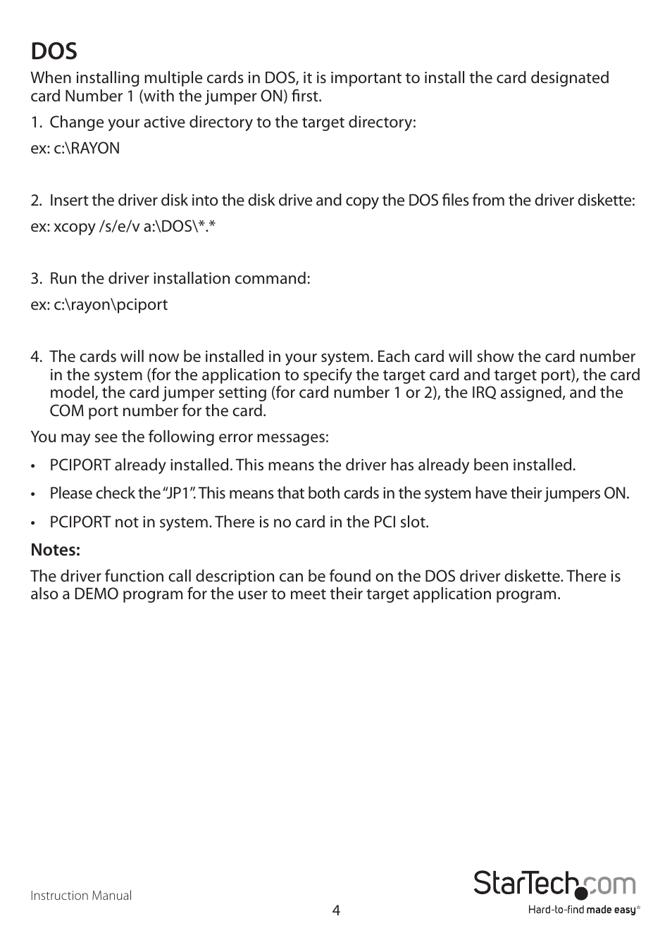 StarTech.com PCI8S9503V User Manual | Page 7 / 14