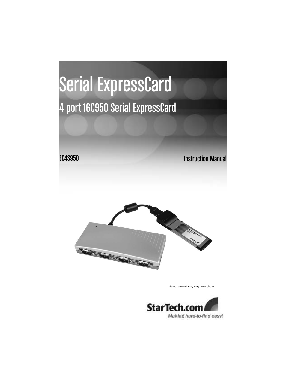 StarTech.com EC4S950 User Manual | 9 pages