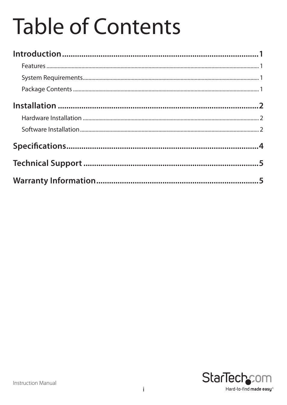 StarTech.com PEX4S950 User Manual | Page 3 / 9