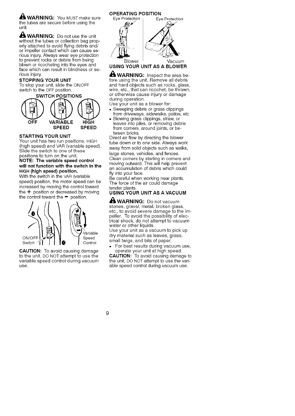 Craftsman 358.748260 User Manual | Page 9 / 23