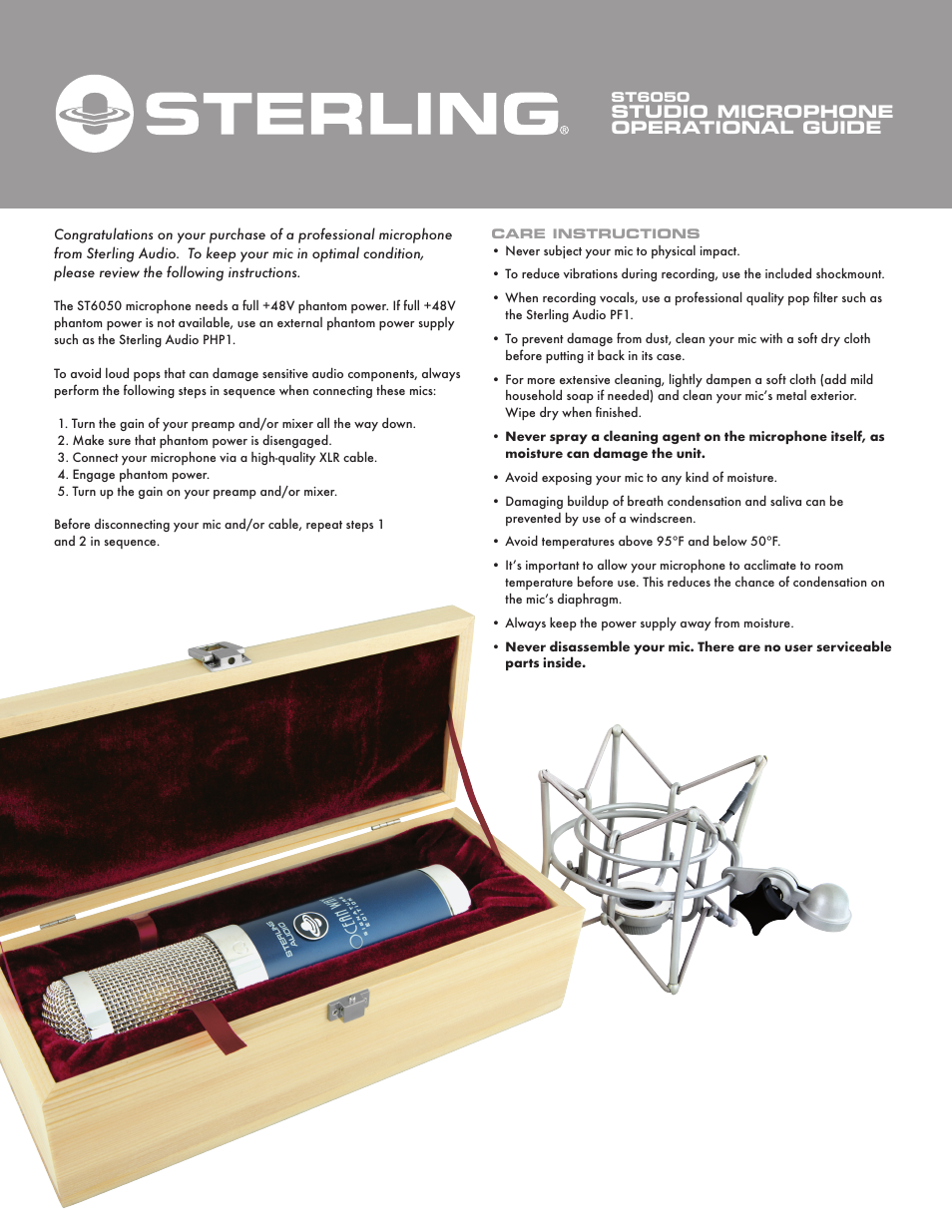 Sterling Audio ST6050 FET User Manual | Page 2 / 2