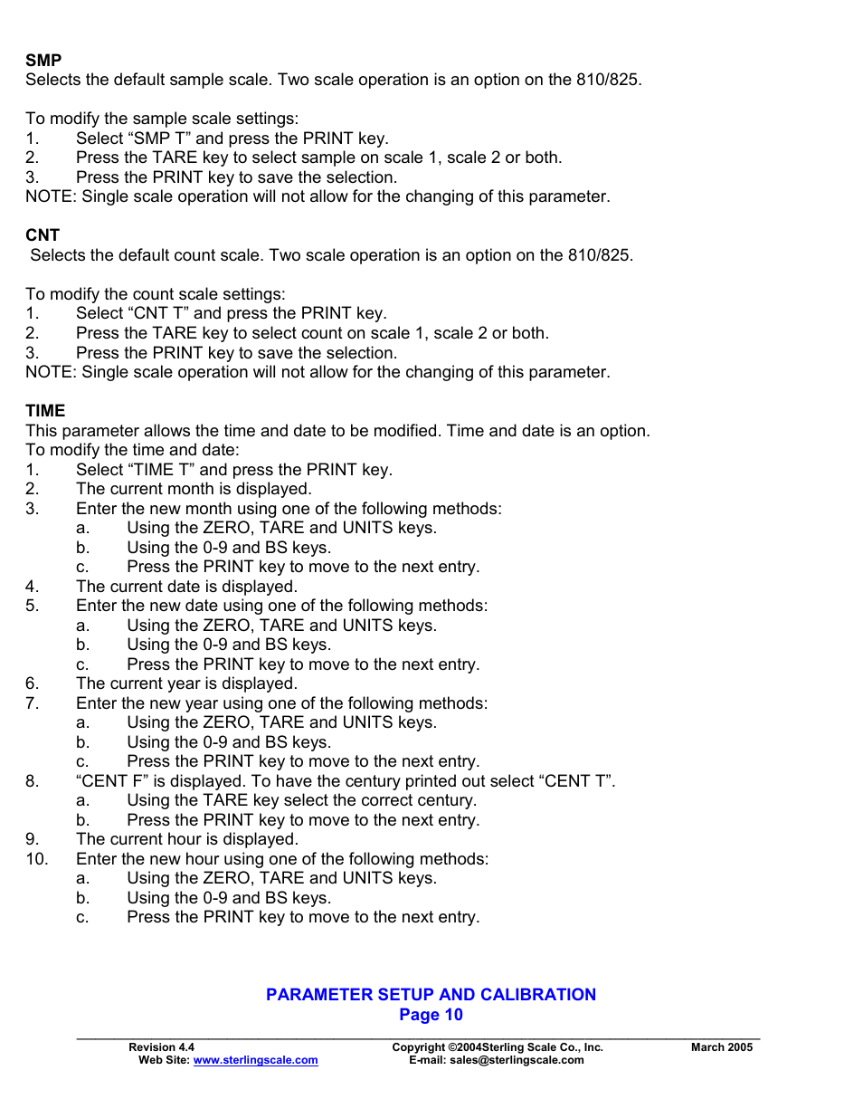 Sterling Scale 825 User Manual | Page 12 / 31