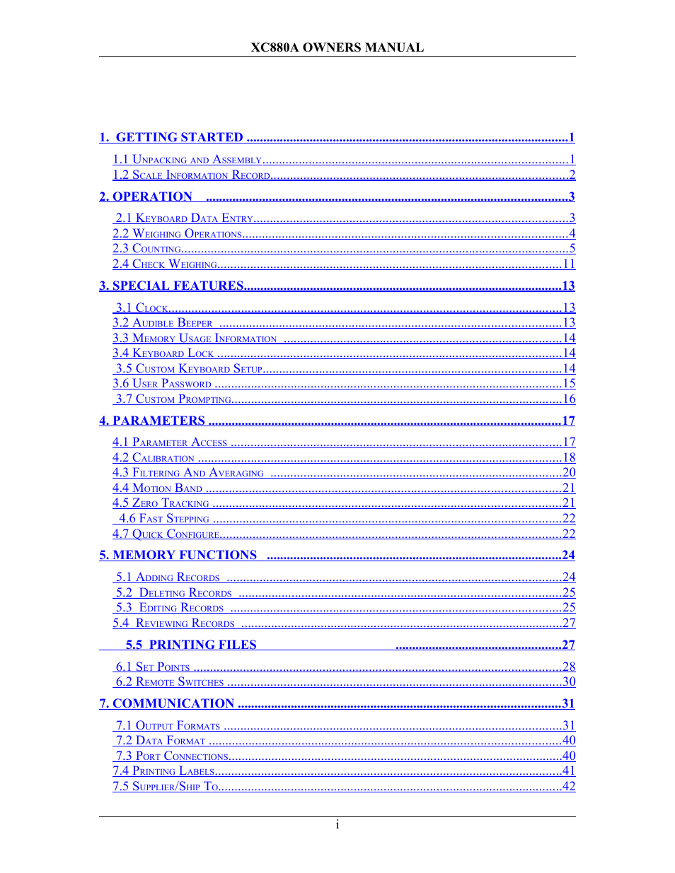 Sterling Scale XC880A User Manual | Page 2 / 55