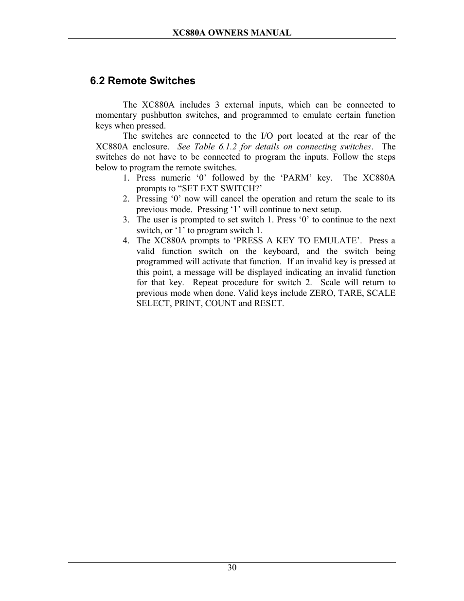 2 remote switches, Emote, Witches | Sterling Scale XC880A User Manual | Page 33 / 55