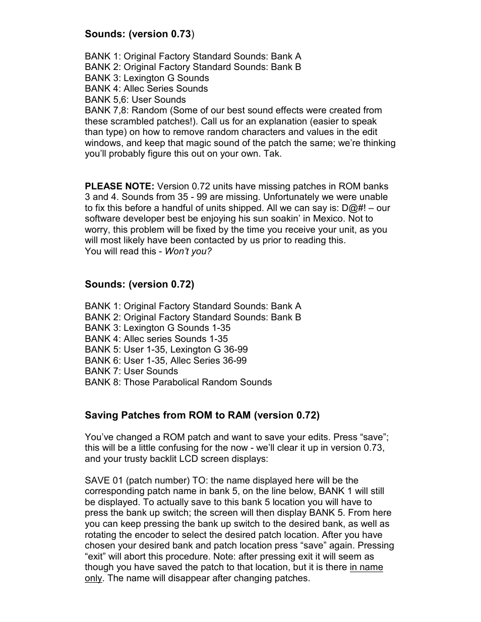 Studio Electronics SE-1X User Manual | Page 17 / 19