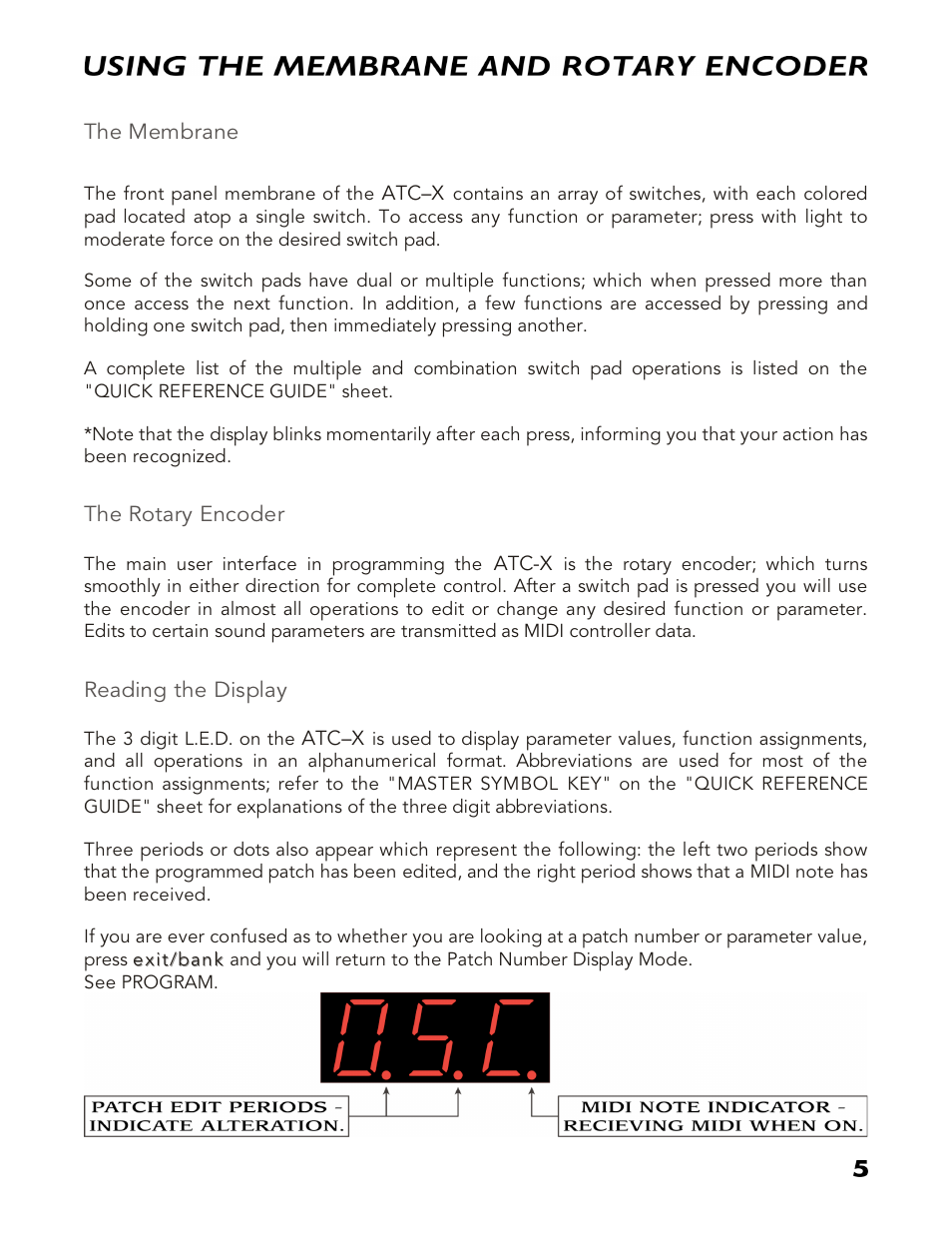 Membrane/encoder | Studio Electronics ATC-1X User Manual | Page 10 / 25