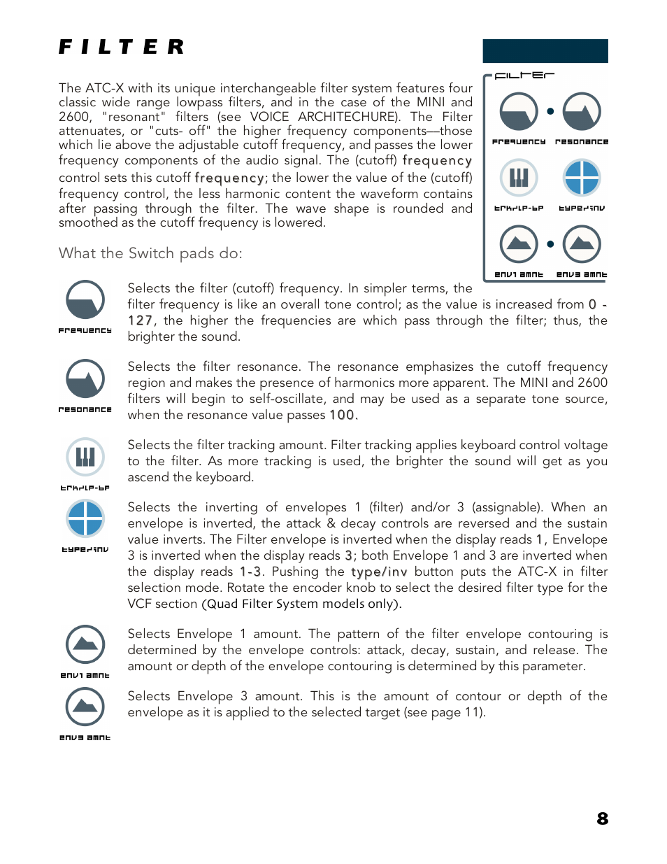 Filter | Studio Electronics ATC-1X User Manual | Page 13 / 25