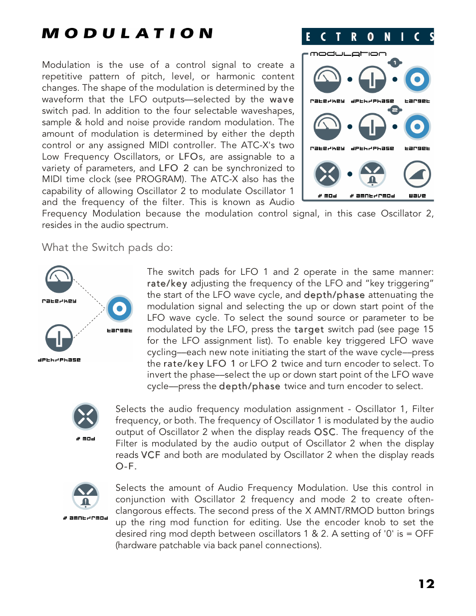 Modulation, Modulation , 12b | Studio Electronics ATC-1X User Manual | Page 17 / 25
