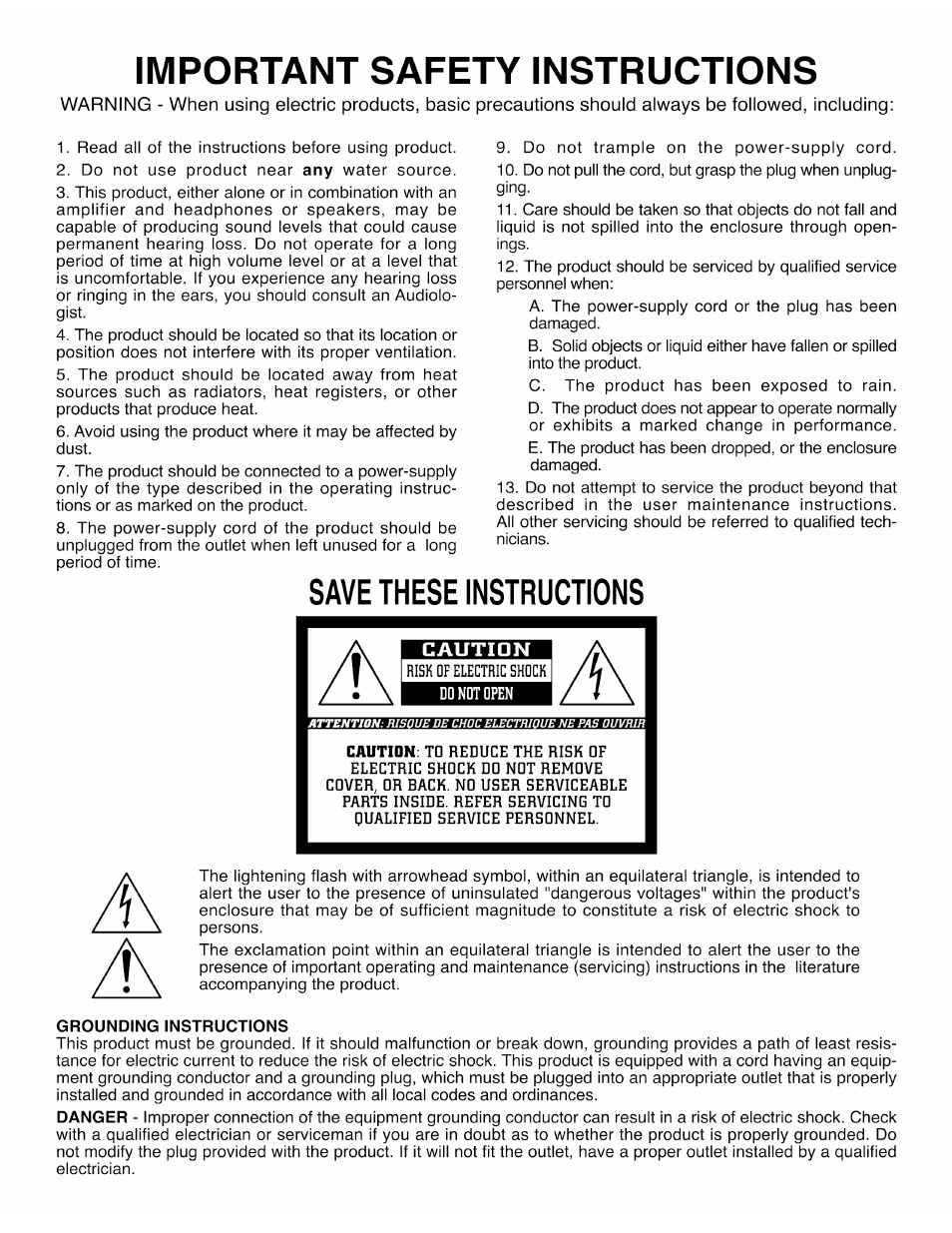 Safety instructions | Studio Electronics ATC-1X User Manual | Page 3 / 25