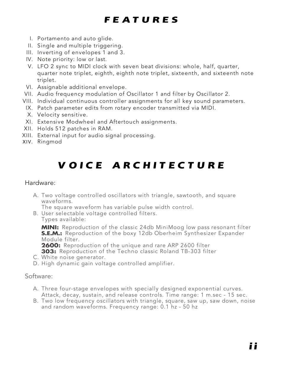Features/architecture | Studio Electronics ATC-1X User Manual | Page 5 / 25