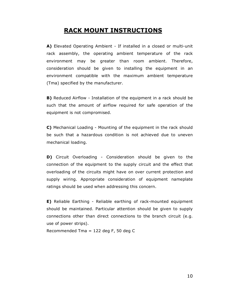 Rack mount instructions | Studio Electronics Fox User Manual | Page 10 / 13