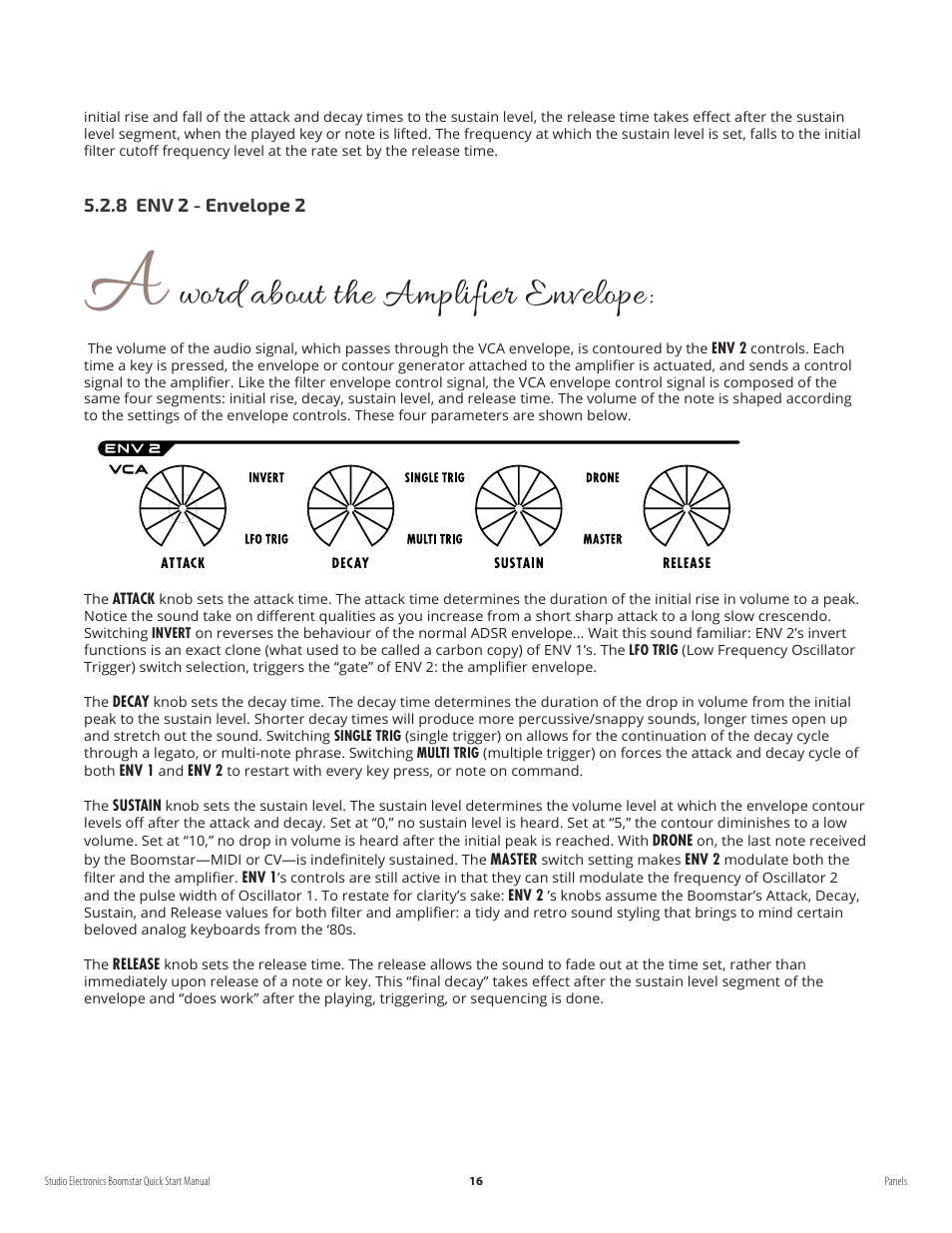 Word about the amplifier envelope | Studio Electronics Boomstar User Manual | Page 20 / 35