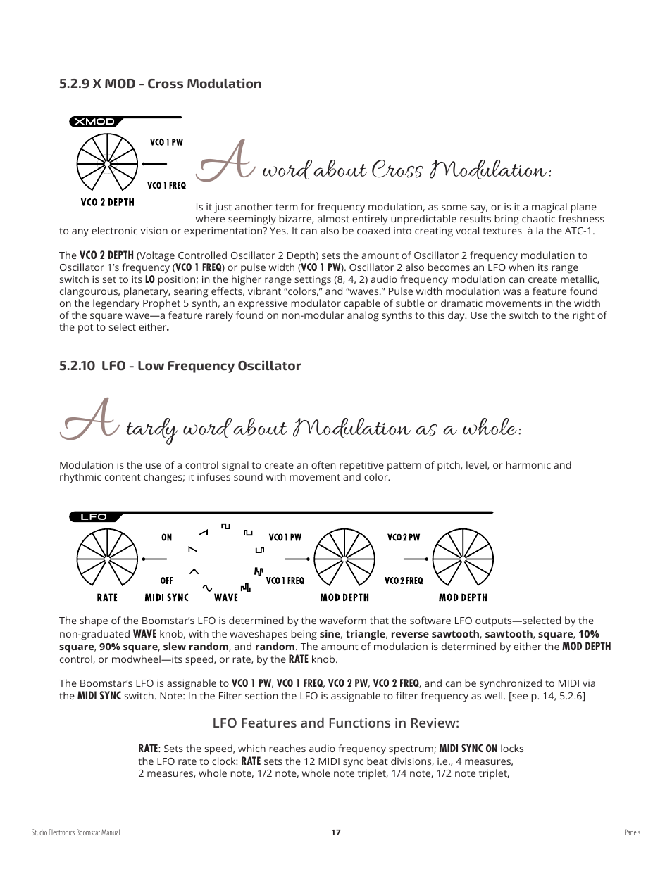 Word about cross modulation, Tardy word about modulation as a whole | Studio Electronics Boomstar User Manual | Page 21 / 35