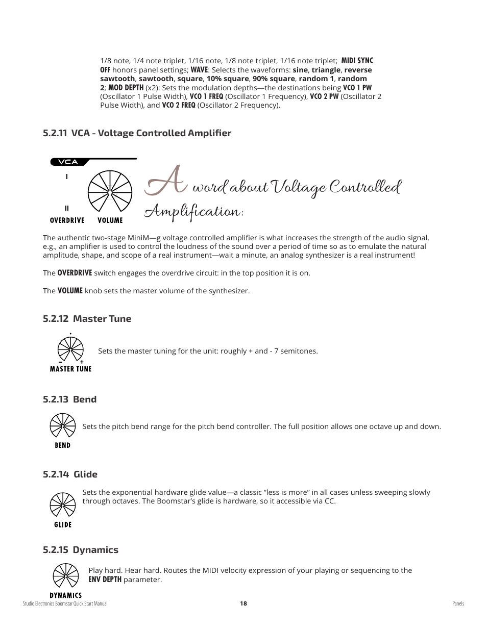 Word about voltage controlled amplification | Studio Electronics Boomstar User Manual | Page 22 / 35
