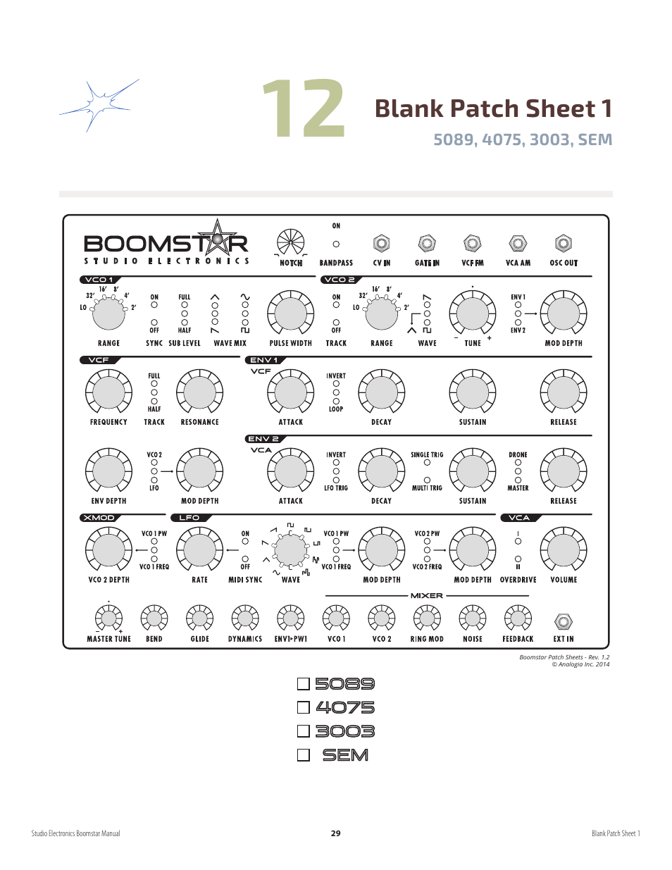 Studio Electronics Boomstar User Manual | Page 33 / 35