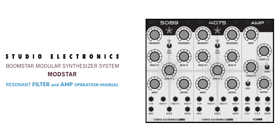 Studio Electronics Boomstar Modular User Manual | 25 pages