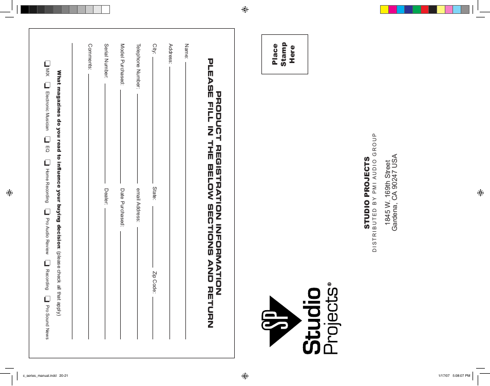 Studio Projects LSD 2 User Manual | Page 10 / 10