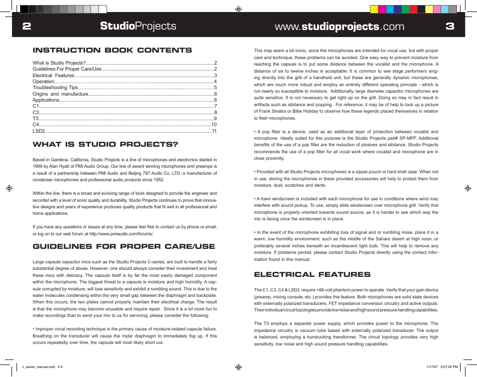 Studio Projects LSD 2 User Manual | Page 2 / 10