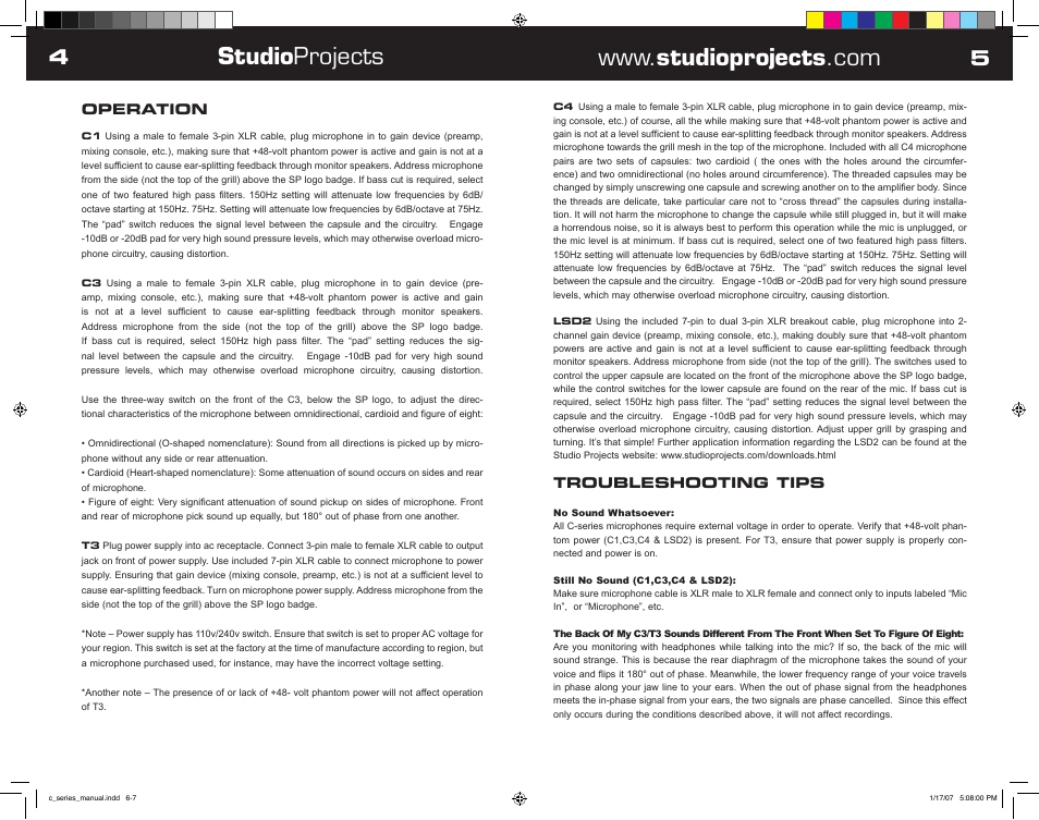 Studio Projects LSD 2 User Manual | Page 3 / 10