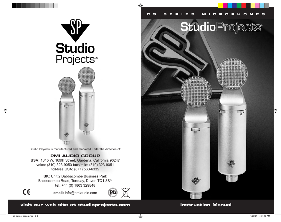 Studio Projects CS5 User Manual | 8 pages