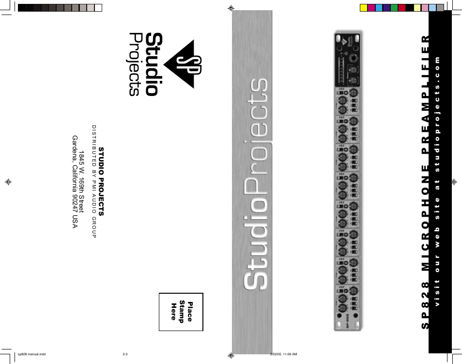 Studio Projects SP828 User Manual | 8 pages
