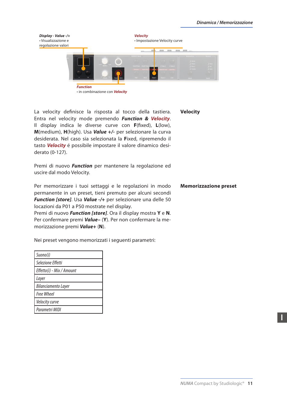 Studiologic Numa Compact Manual User Manual | Page 11 / 53