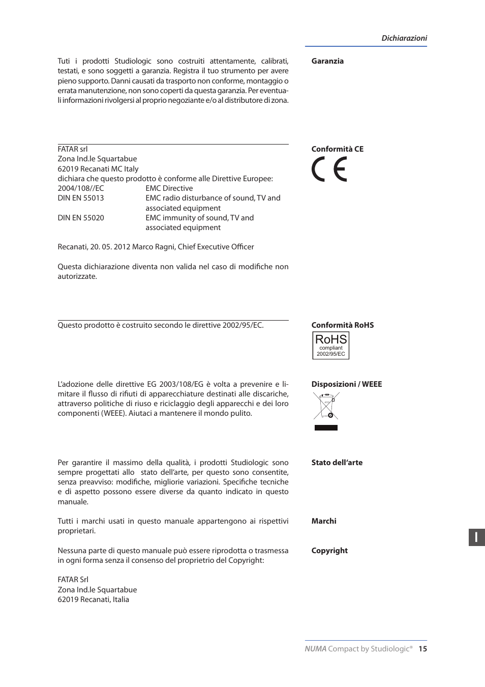 Rohs | Studiologic Numa Compact Manual User Manual | Page 15 / 53