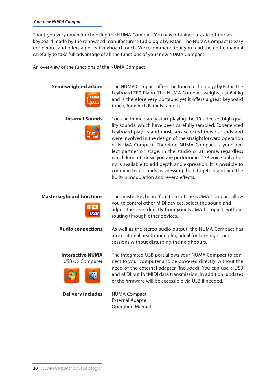 Studiologic Numa Compact Manual User Manual | Page 20 / 53