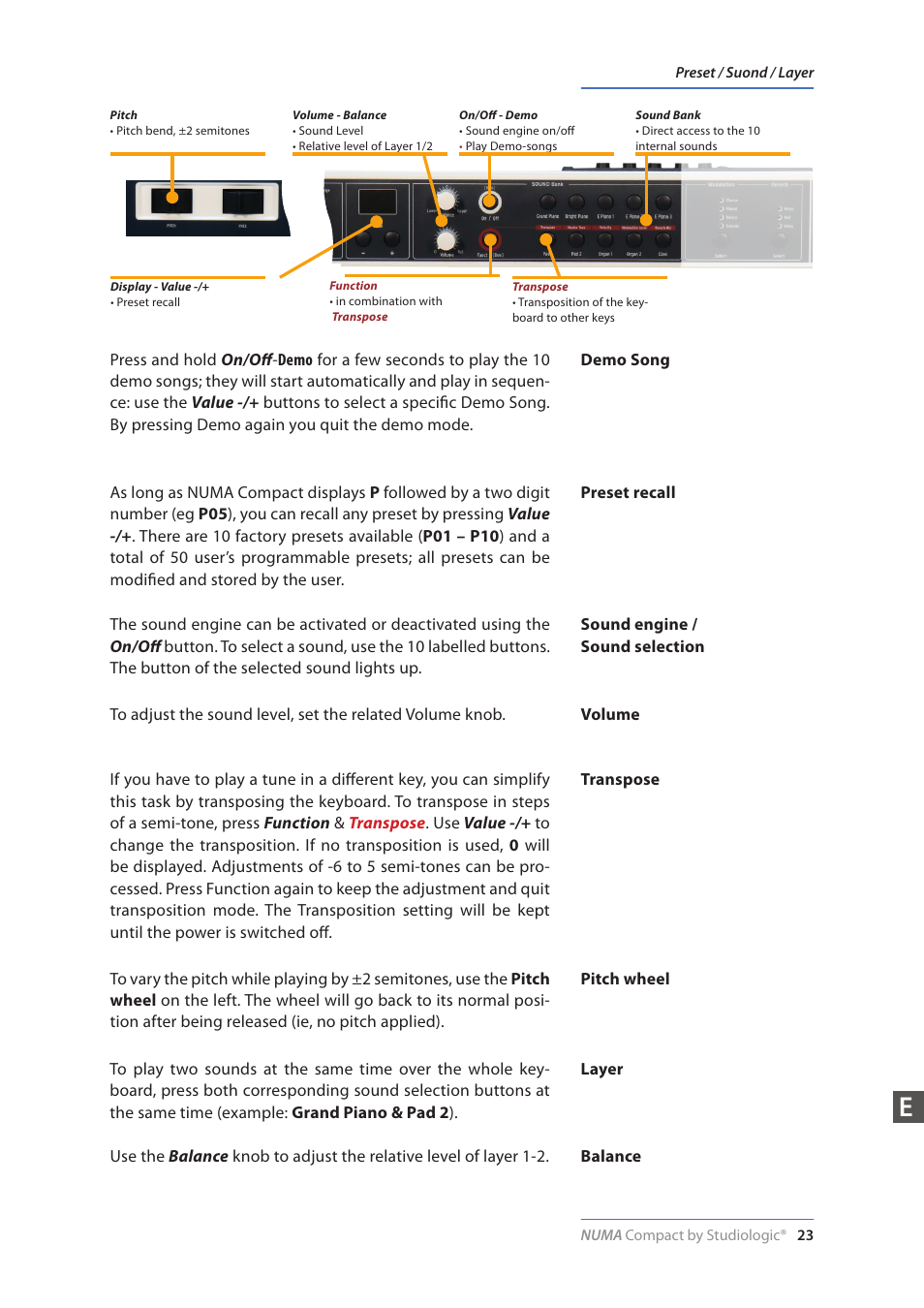 Studiologic Numa Compact Manual User Manual | Page 23 / 53