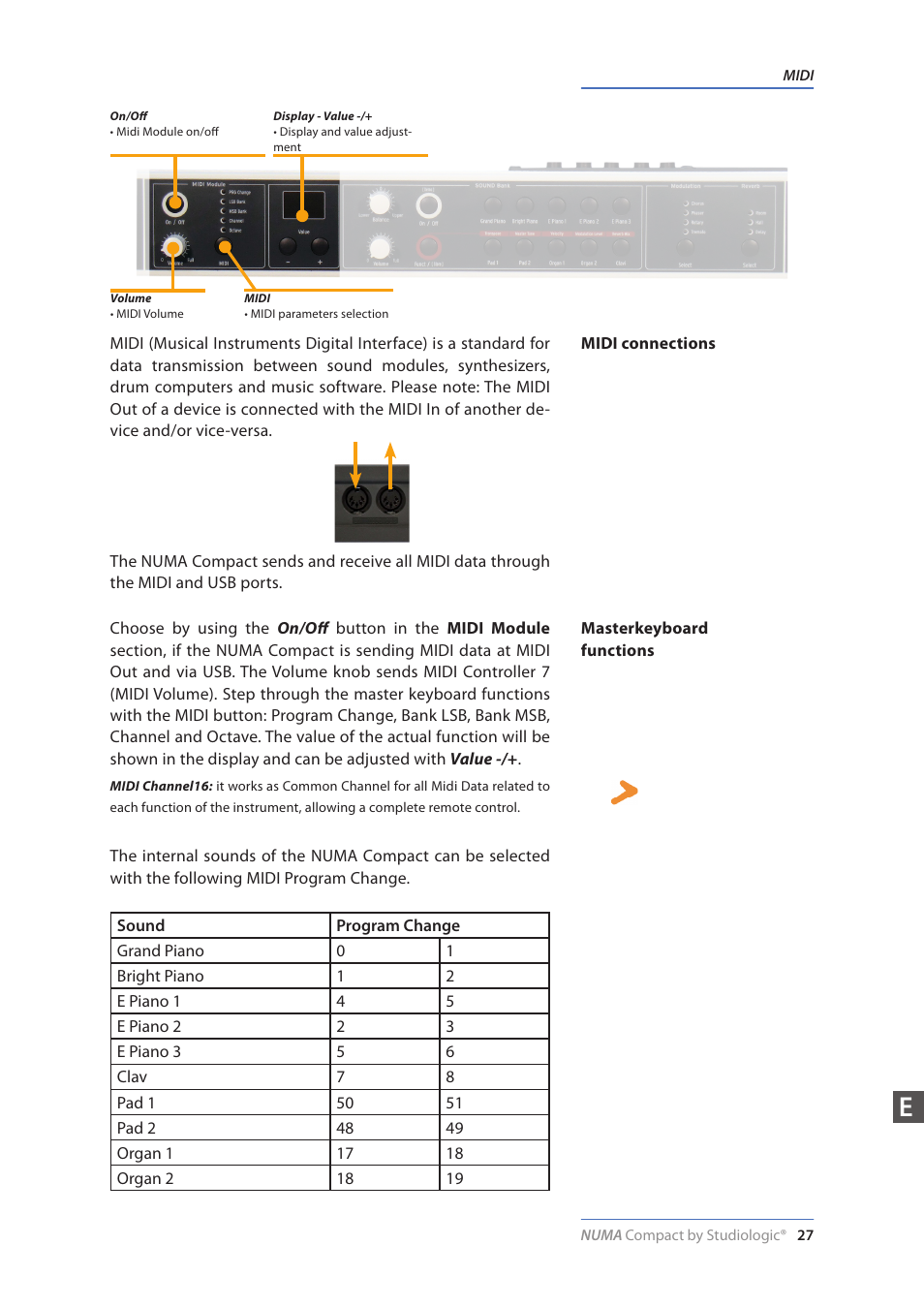Studiologic Numa Compact Manual User Manual | Page 27 / 53