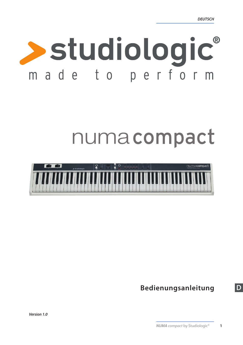Bedienungsanleitung d | Studiologic Numa Compact Manual User Manual | Page 34 / 53