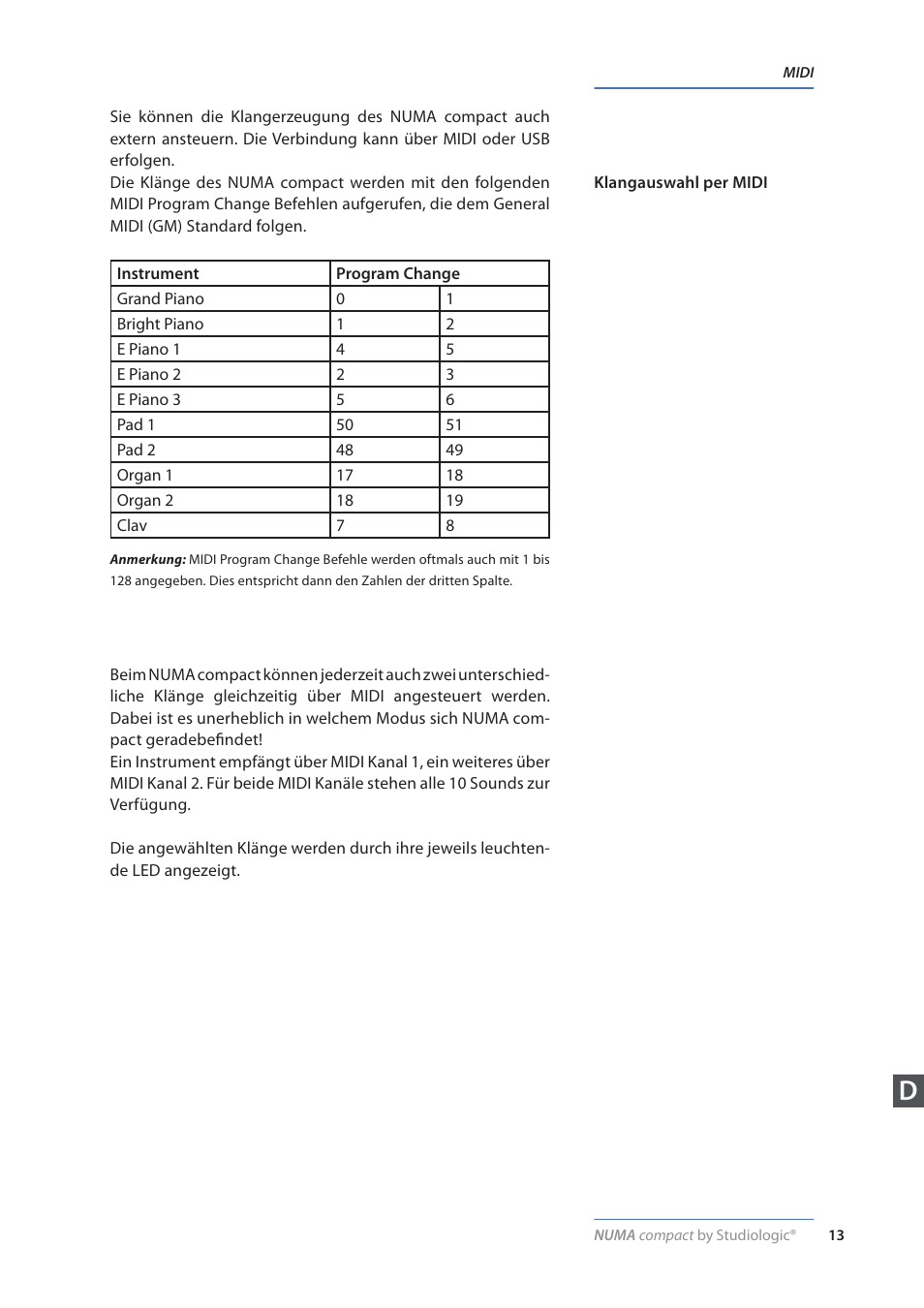 Studiologic Numa Compact Manual User Manual | Page 46 / 53