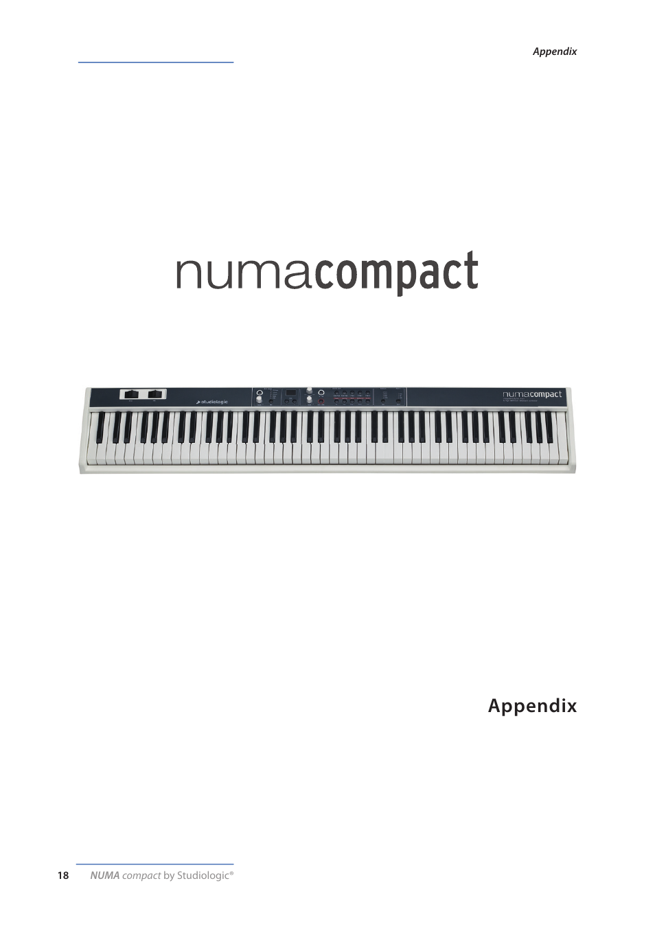 Appendix | Studiologic Numa Compact Manual User Manual | Page 51 / 53