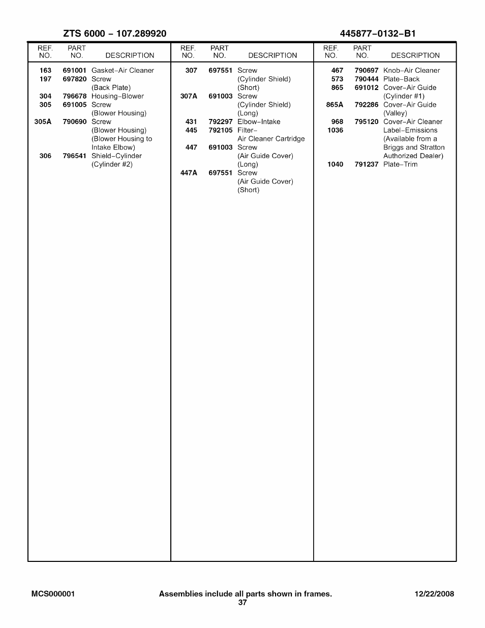 Craftsman 107.289920 User Manual | Page 113 / 120